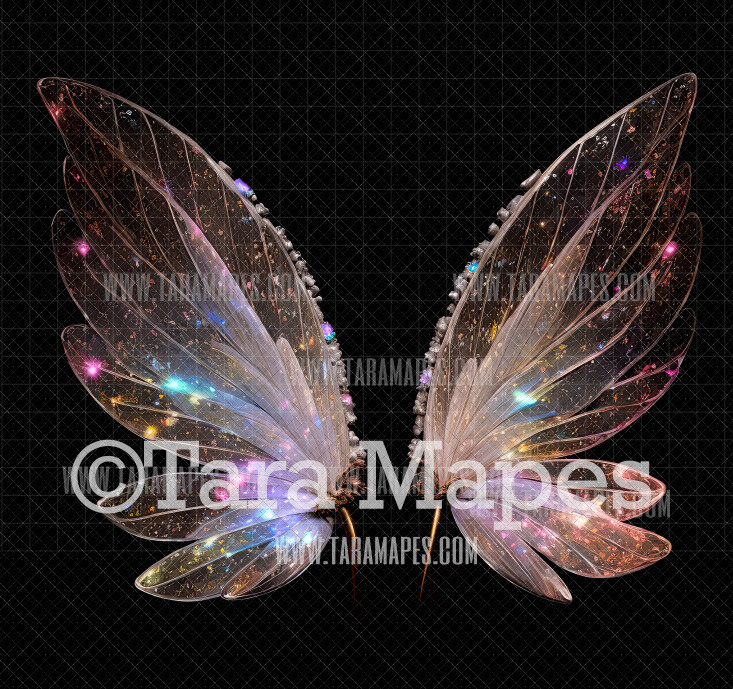 Fairy Wing Overlay - Fairy Wing Overlay - Crystal Digital Wings - Glitter Sparkles Fairy Wing - Digital Fairy Wings