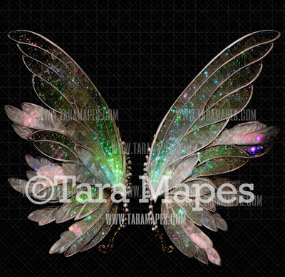 Fairy Wing Overlay - Fairy Wing Overlay - Crystal Digital Wings - Glitter Sparkles Fairy Wing - Digital Fairy Wings