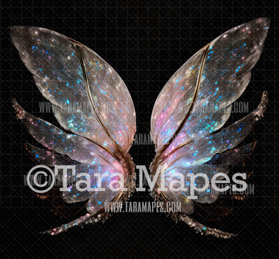 Fairy Wing Overlay - Fairy Wing Overlay - Crystal Digital Wings - Glitter Sparkles Fairy Wing - Digital Fairy Wings