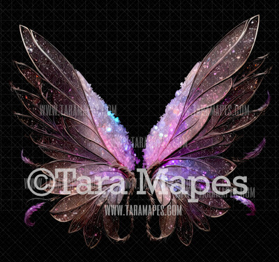 Fairy Wing Overlay - Fairy Wing Overlay - Crystal Digital Wings - Glitter Sparkles Fairy Wing - Digital Fairy Wings