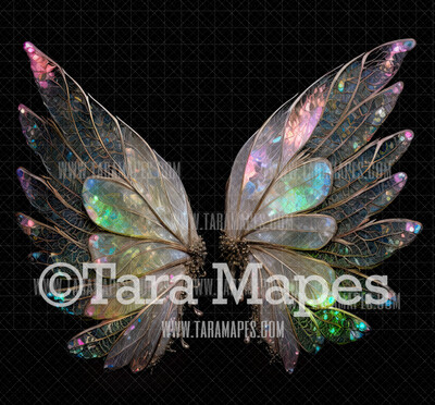 Fairy Wing Overlay - Fairy Wing Overlay - Crystal Digital Wings - Glitter Sparkles Fairy Wing - Digital Fairy Wings