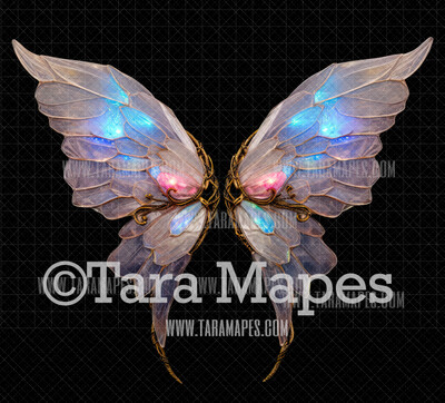 Fairy Wing Overlay - Fairy Wing Overlay - Crystal Digital Wings - Glitter Sparkles Fairy Wing - Digital Fairy Wings