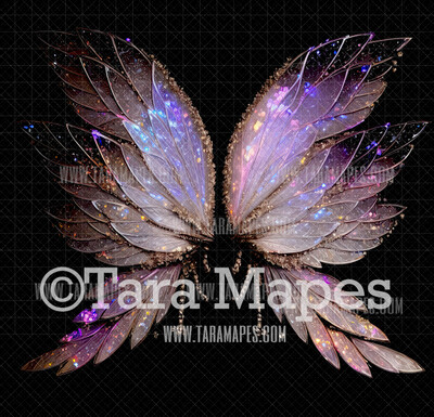 Fairy Wing Overlay - Fairy Wing Overlay - Crystal Digital Wings - Glitter Sparkles Fairy Wing - Digital Fairy Wings