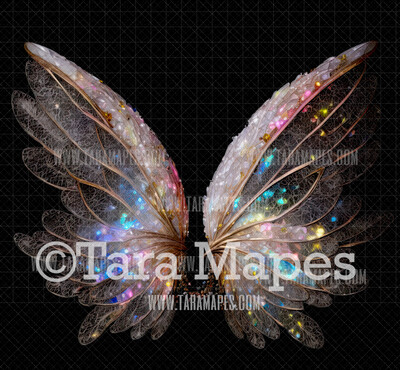 Fairy Wing Overlay - Fairy Wing Overlay - Crystal Digital Wings - Glitter Sparkles Fairy Wing - Digital Fairy Wings