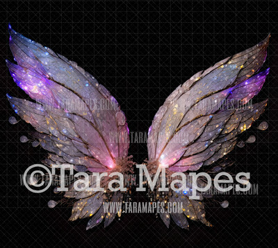 Fairy Wing Overlay - Fairy Wing Overlay - Crystal Digital Wings - Glitter Sparkles Fairy Wing - Digital Fairy Wings