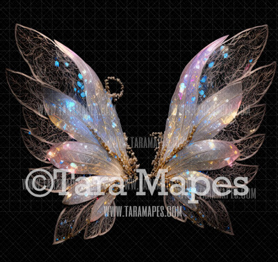 Fairy Wing Overlay - Fairy Wing Overlay - Crystal Digital Wings - Glitter Sparkles Fairy Wing - Digital Fairy Wings