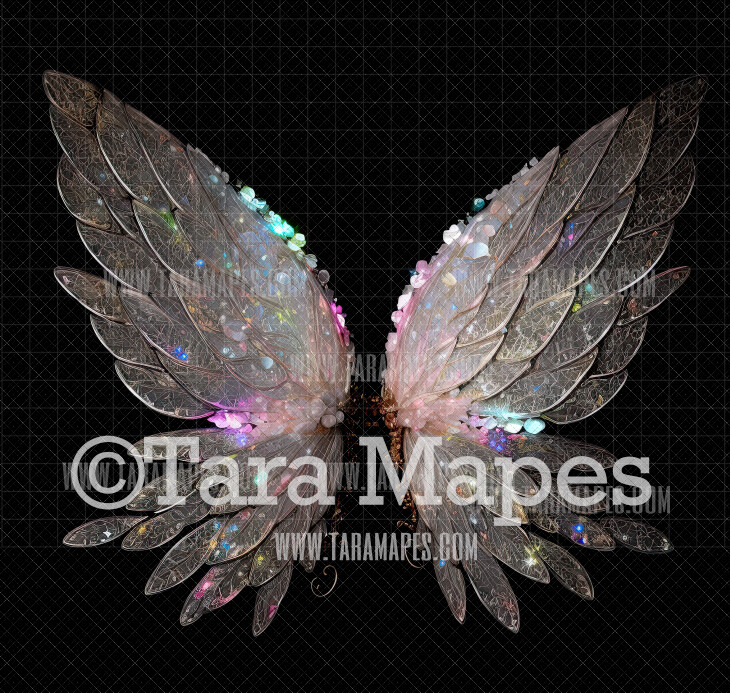 Fairy Wing Overlay - Fairy Wing Overlay - Crystal Digital Wings - Glitter Sparkles Fairy Wing - Digital Fairy Wings