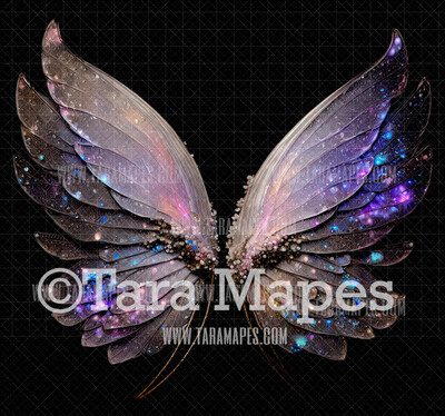 Fairy Wing Overlay - Fairy Wing Overlay - Crystal Digital Wings - Glitter Sparkles Fairy Wing - Digital Fairy Wings
