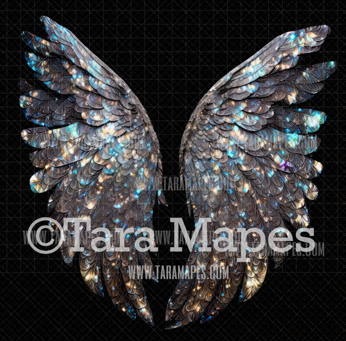 Fairy Wing Overlay - Fairy Wing Overlay - Crystal Digital Wings - Glitter Sparkles Fairy Wing - Digital Fairy Wings