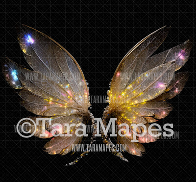 Fairy Wing Overlay - Fairy Wing Overlay - Crystal Digital Wings - Glitter Sparkles Fairy Wing - Digital Fairy Wings