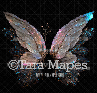 Fairy Wing Overlay - Fairy Wing Overlay - Crystal Digital Wings - Glitter Sparkles Fairy Wing - Digital Fairy Wings