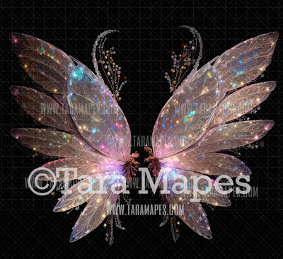 Fairy Wing Overlay - Fairy Wing Overlay - Crystal Digital Wings - Glitter Sparkles Fairy Wing - Digital Fairy Wings
