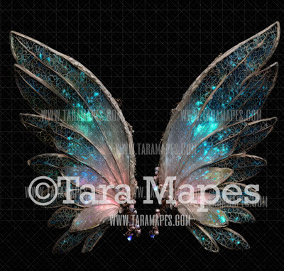 Fairy Wing Overlay - Fairy Wing Overlay - Crystal Digital Wings - Glitter Sparkles Fairy Wing - Digital Fairy Wings