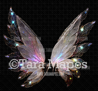 Fairy Wing Overlay - Fairy Wing Overlay - Crystal Digital Wings - Glitter Sparkles Fairy Wing - Digital Fairy Wings
