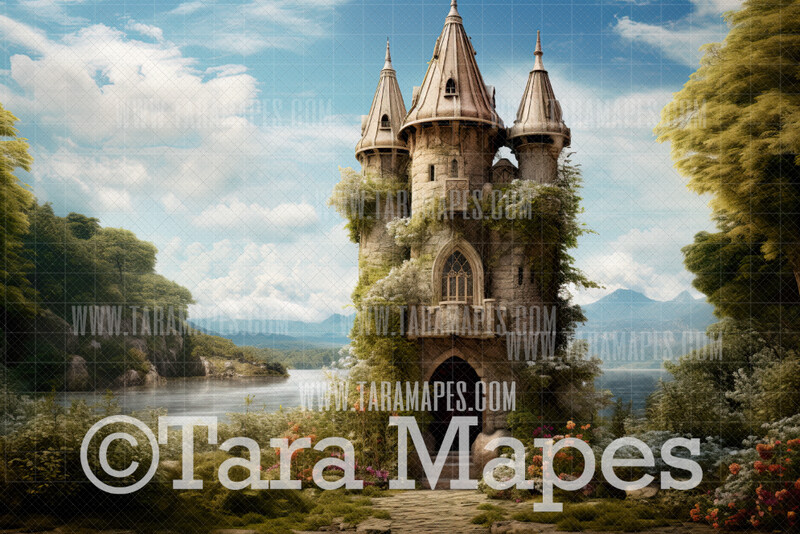 Rapunzel Tower Digital Background - Rapunzel Digital Backdrop - Princess Digital Background JPG file