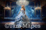 Cinderella Ball Princess Digital Background - Princess Digital Background JPG file