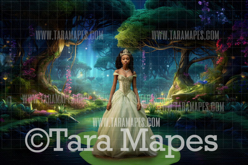 Princess and Frog Bayou - Fairytale Princess Swamp - Digital Background Backdrop Photoshop