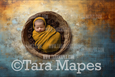 Painted Sunset Newborn Nature Digital Background JPG