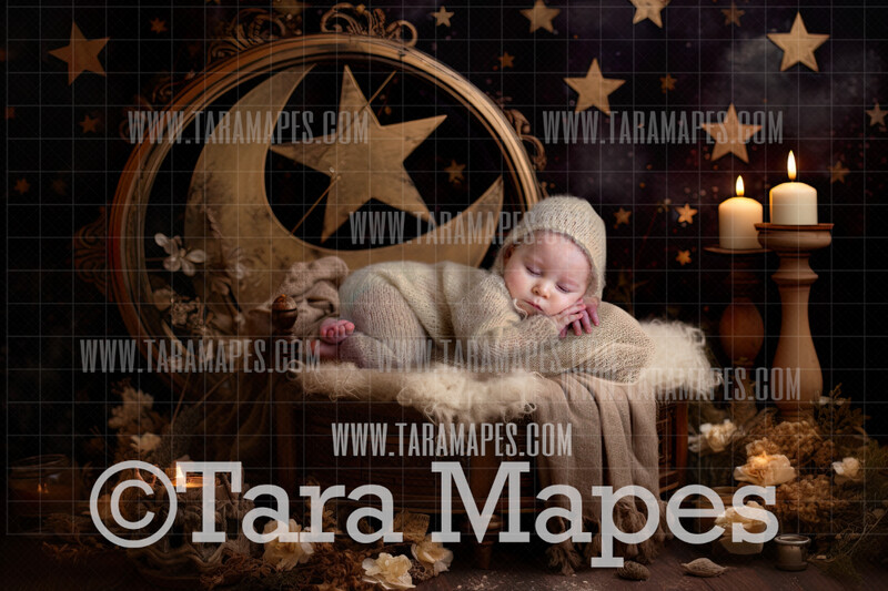 Little Star Newborn Digital Background JPG