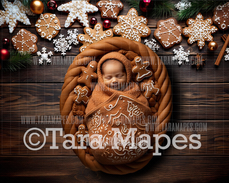 Christmas Cookies Family or Newborn Digital Background JPG