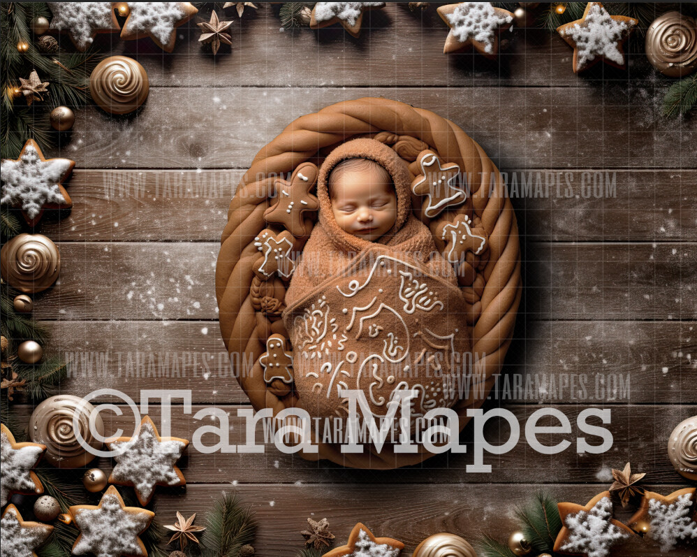 Christmas Cookies Newborn or Family Digital Background JPG