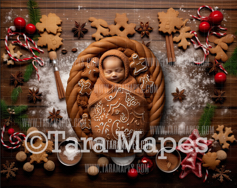 Christmas Cookies Family or Newborn Digital Background JPG