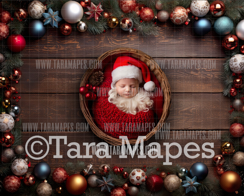 Christmas Ornament Family or Newborn Digital Background JPG
