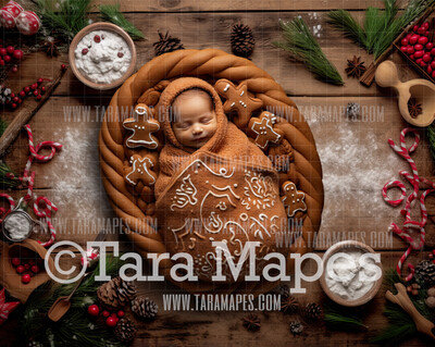 Christmas Cookies Family or Newborn Digital Background JPG