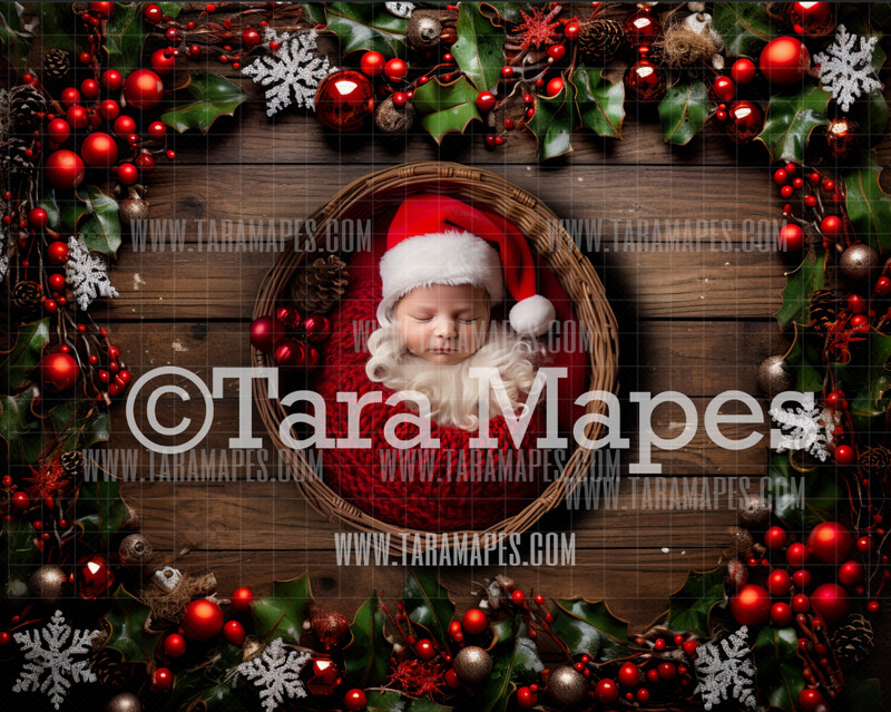 Christmas Newborn Digital Background JPG