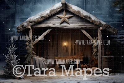 Nativity Scene Christmas Digital Background Nativity Scene Christmas Digital Background