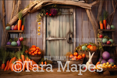 Easter Burrow Door Digital Backdrop - Whimsical Rustic Easter Themed Door - Easter Door Digital Background  - Easter Digital