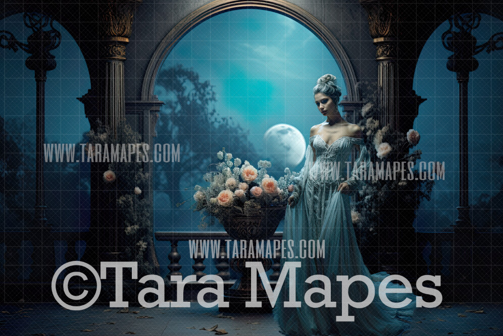 Blue Moon Fine Art Digital Backdrop - Fine Art Digital Background