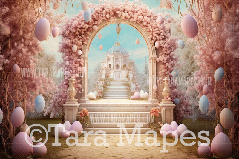 Easter Path Digital Backdrop - Easter Digital Background - Easter Arch Digital Background JPG
