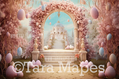 Easter Path Digital Backdrop - Easter Digital Background - Easter Arch Digital Background JPG
