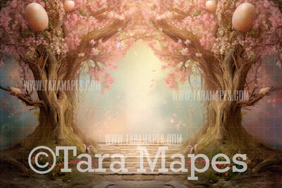 Easter Path Digital Backdrop - Easter Digital Background - Easter Arch Digital Background JPG
