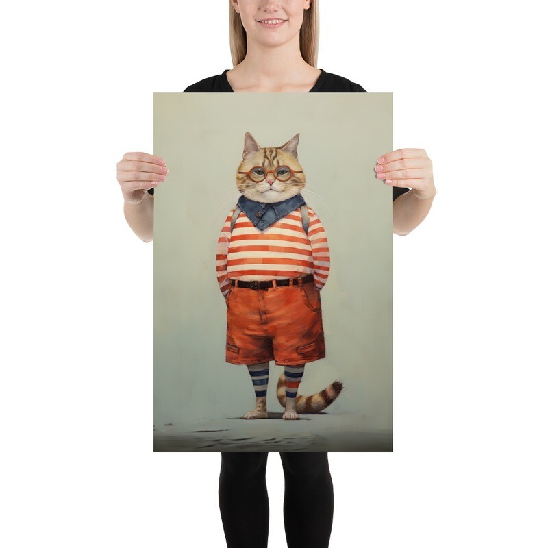 Boat Boy Fat Cat Poster