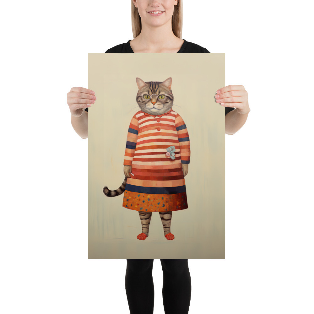 Librarian Cat Poster