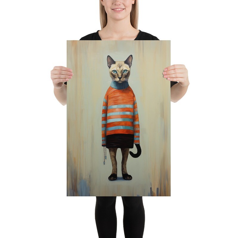 Willy Cat Painting Poster