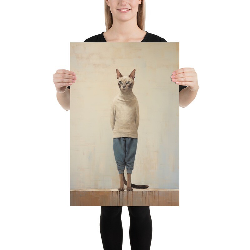 Simon Says Cat Painting Poster