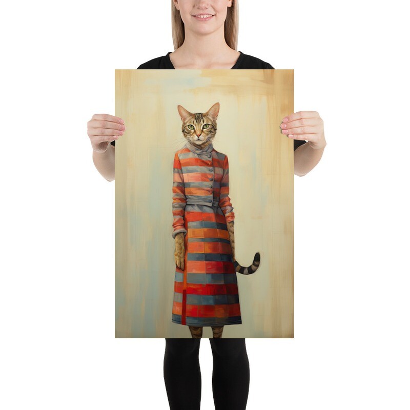 Icon Cat Painting Poster