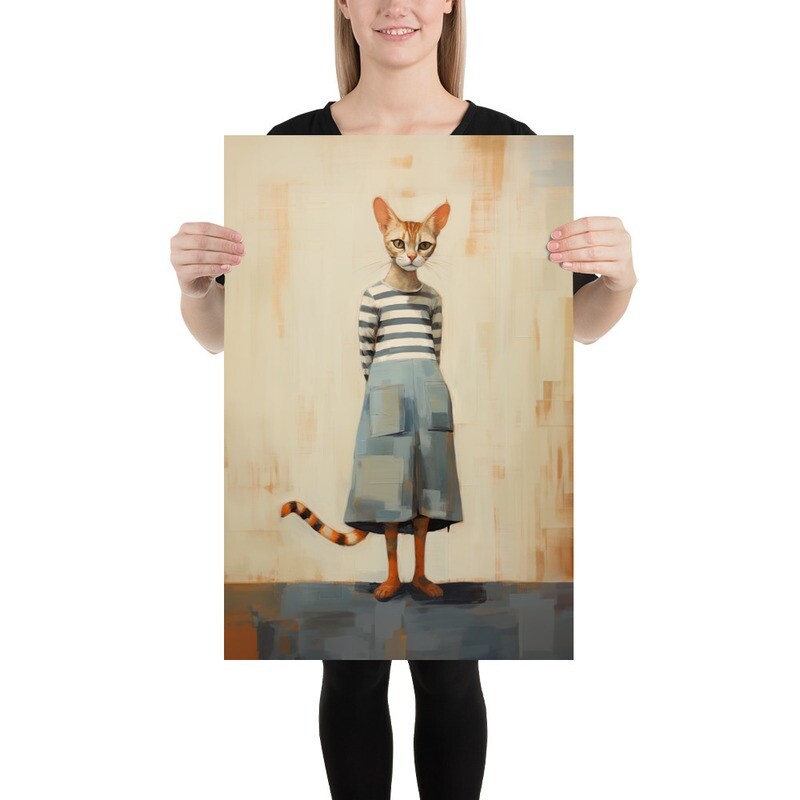Cocattish Cat Painting Poster