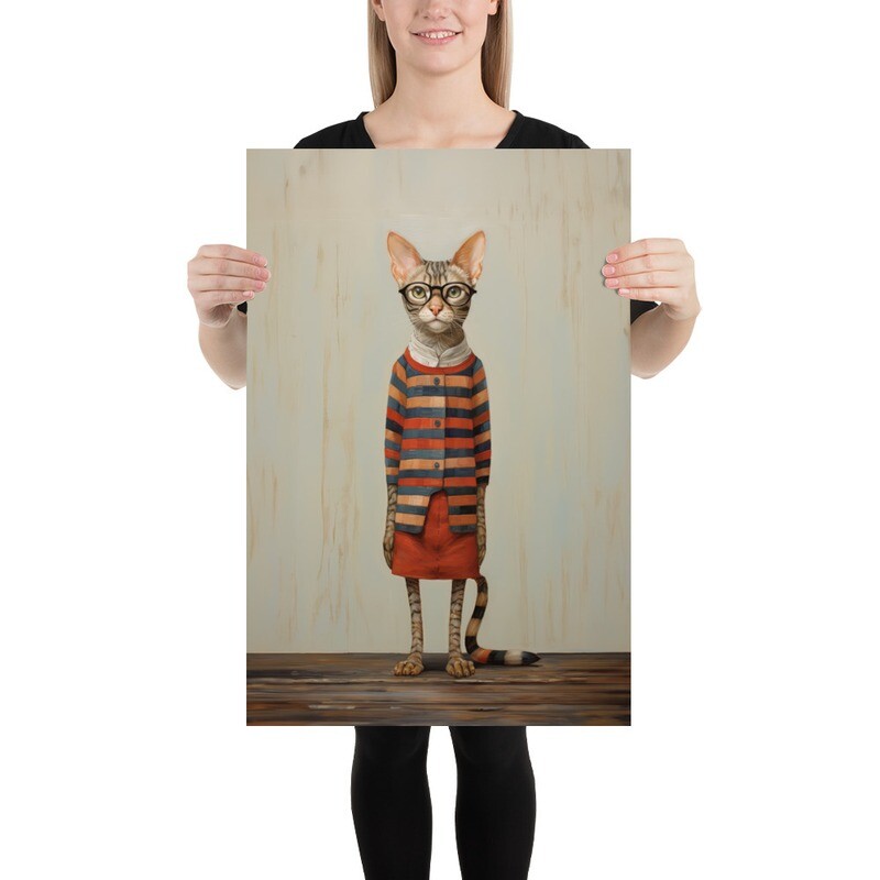 Sally Cat Painting Poster