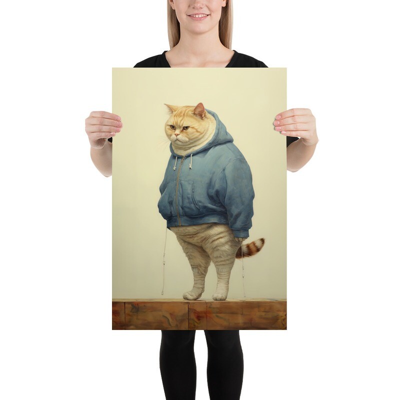 The Last Cookie - Funny Cat Painting Poster