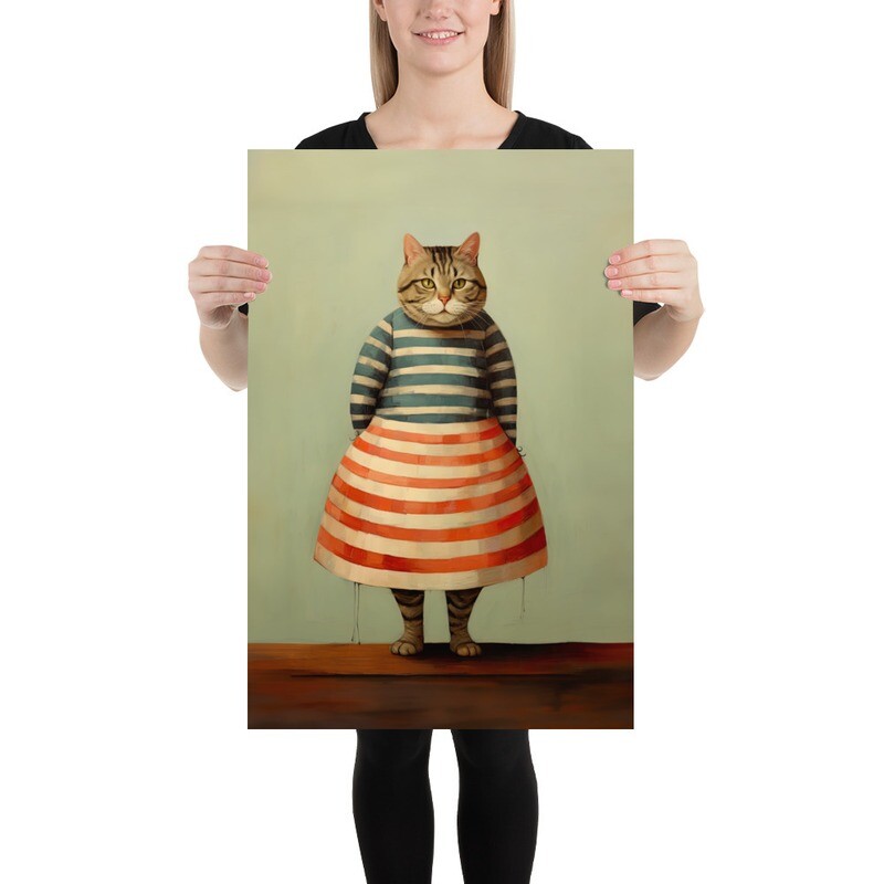 Meredith Cat Painting Poster