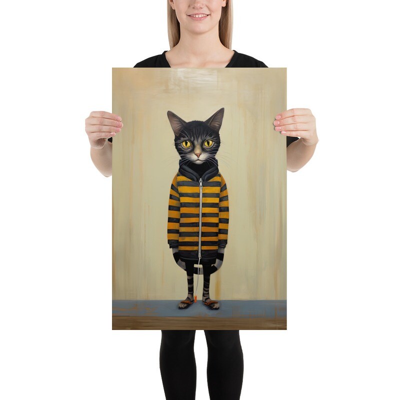 Little Lev Cat Painting Poster