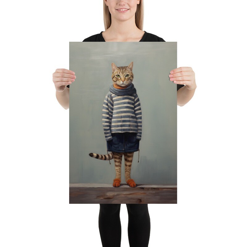 Gerri Cat Painting Poster