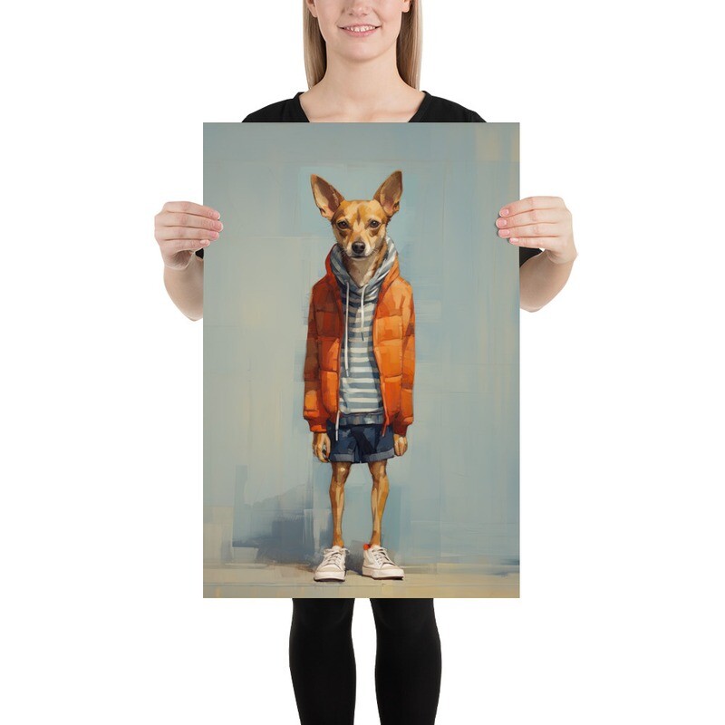 Mikey the Dog Digital Painting Poster