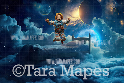 Space Room! Digital Background - Childhood Imagination Digital Backdrop