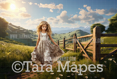 Country Path Digital Backdrop - Country Digital Background JPG