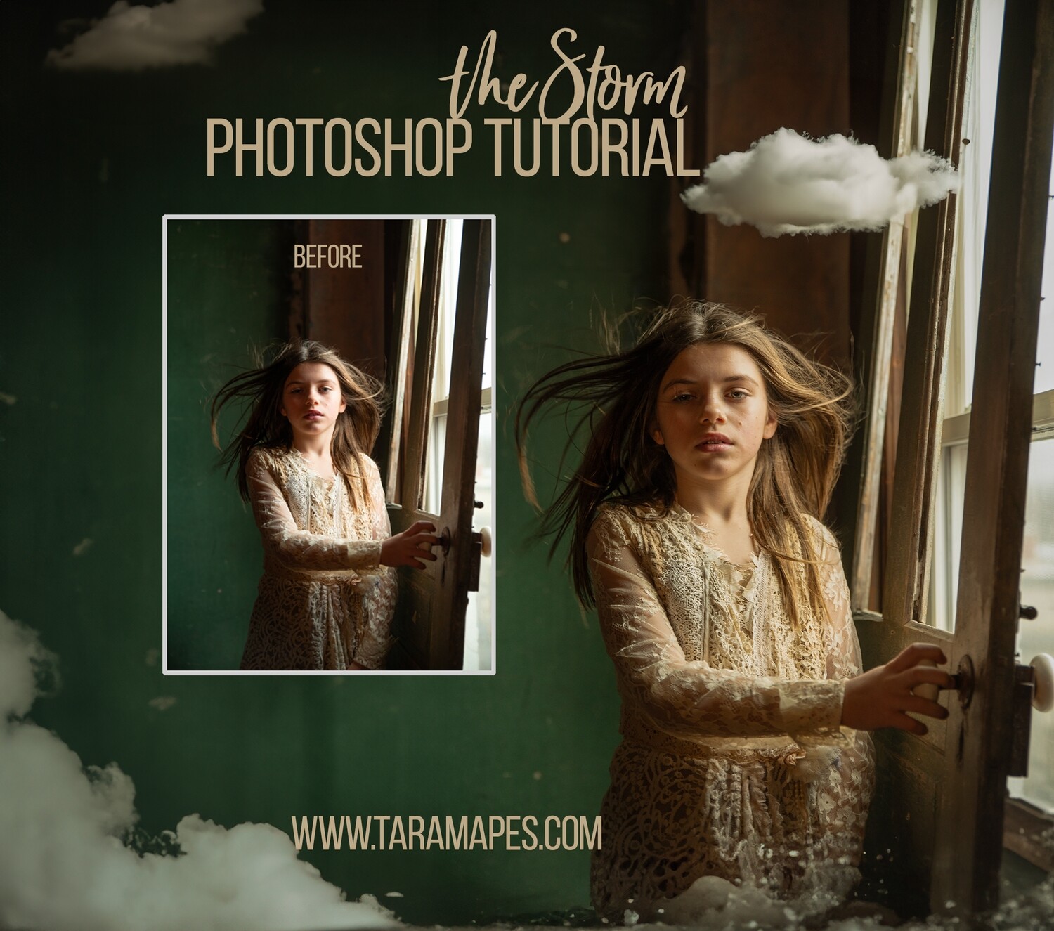 The Storm Photoshop Tutorial -  Photoshop Editing and Using AI to Edit Images -   Fine Art Painterly Tutorial by Tara Mapes